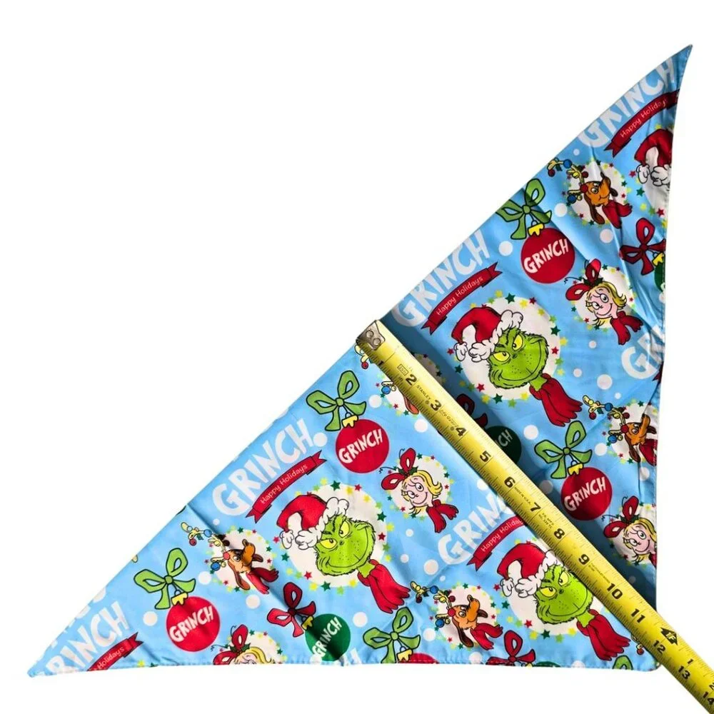 The Grinch Christmas Bandana 2 Pack Lot Holiday Pet Bandanas for Dogs & Cats NEW